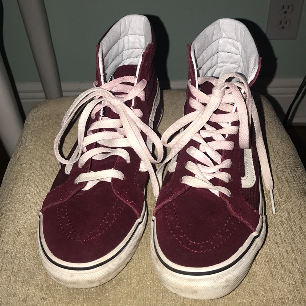 Maroon High Top Vans